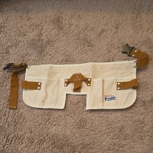 Canvas Tool Belt Apron Heavy Duty Work Utility Waist Pockets